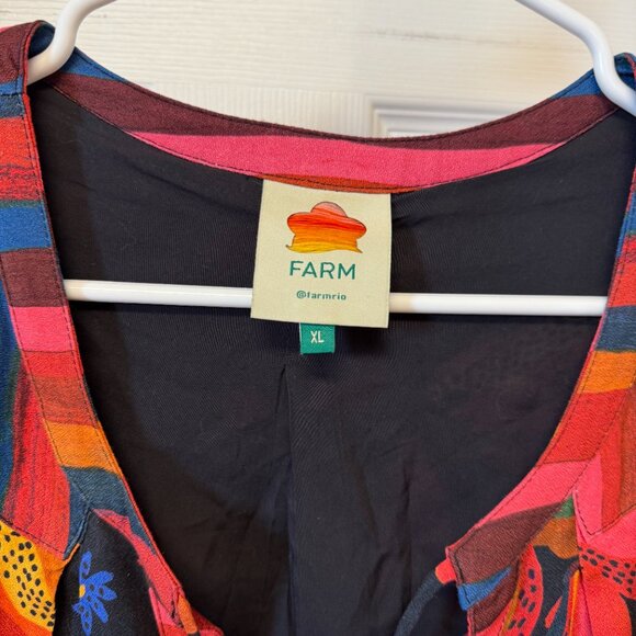 Farm Rio Black Banana Sky Lenzing™ Ecovero™ Viscose Mini Dress - Picture 6 of 8